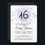 ブルーフォイルスプラッシュスウィート16 16th誕生日パーティー 招待状<br><div class="desc">青いホイルモダンスプラッシュとタイポグラフィ16の番号と甘い16誕生日パーティー招モダン待。このシックなブルーとブラックの16th誕生日パーティーのお祝い招待を送信する家族と友人。この16歳の誕生日パーティーの招待に個人詳細を追加するだけ。そしもして救済も合わせ製品が必要で連絡す。</div>