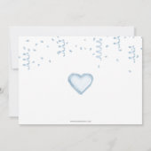 ブルーフォイルバルーン紙吹雪ボーイベビーシャワー 招待状 (裏面)