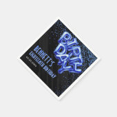 ブルーフォイルバルーン誕生日 スタンダードカクテルナプキン (角)