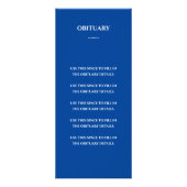 ブルーフォトお祝いの命日プログラム ラックカード (裏面)