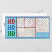 ブルーフォトクリスマスカード(カスタム文字) シーズンカード (正面/裏面)