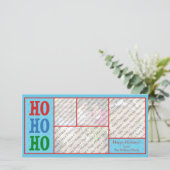 ブルーフォトクリスマスカード(カスタム文字) シーズンカード (スタンド正面)