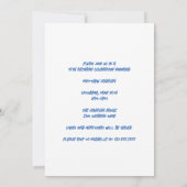 ブルーフォトコラージュパーソナライズされた誕生日パーティー 招待状 (裏面)