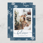 ブルーフォトスノーフレーク信じ シーズンカード (正面/裏面)