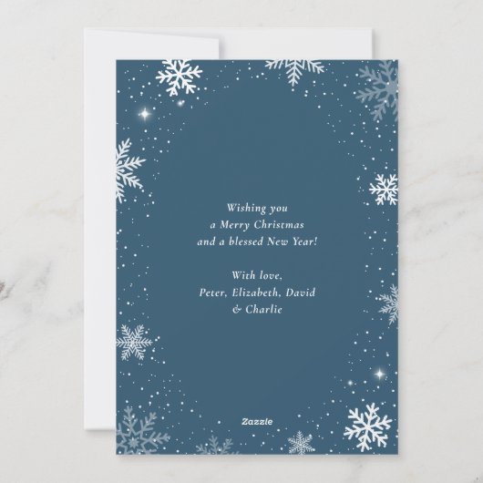 ブルーフォトスノーフレーク信じ シーズンカード (裏面)