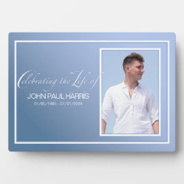 ブルーフォトテーブルメモリアル フォトプラーク