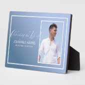 ブルーフォトテーブルメモリアル フォトプラーク (側面)