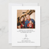 ブルーフォトファミリークリスマスカード 招待状 (裏面)