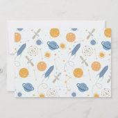 ブルーフォトファーストのまわりにトリップザ・サン1歳の誕生日 招待状 (裏面)