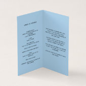 ブルーフォトボーイ葬儀プログラム (内部)