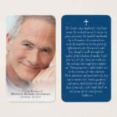 ブルーフォトメモリアル祈りの言葉カード (正面&裏面)