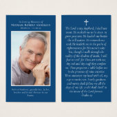 ブルーフォトメモリアル祈りの言葉カード (正面&裏面)