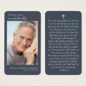 ブルーフォトメモリアル祈りの言葉カード (正面&裏面)