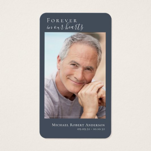 ブルーフォトメモリアル祈りの言葉カード (正面)