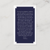 ブルーフォトモダンメモリアル祈りの言葉 コーリングカード (裏面)