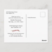 ブルーフォトモダン卒業記念パーティー ポストカード (裏面)