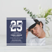 ブルーフォトモダン卒業記念パーティー 招待状 (スタンド正面)