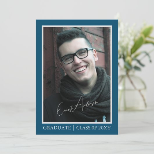 ブルーフォトモダン大学院卒業発表 招待状 (スタンド正面)