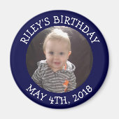 ブルーフォトリマパーソナライズされたインダー磁石 マグネット (正面)