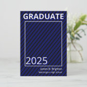 ブルーフォト卒業招待状 招待状 (スタンド正面)