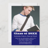 ブルーフォト卒業招待状for Son 招待状 (裏面)