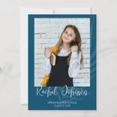 ブルーフォト卒業 招待状 (裏面)