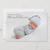 ブルーフォト生まれたばかりの子供部屋ライム 案内状 (正面)