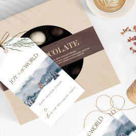 ブルーフォレストとキツネ、世界への喜び、休日 ギフトタグ