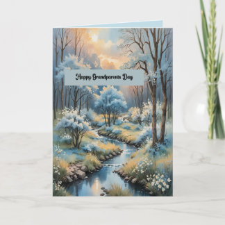 ブルーフォレストのある祖父母の日 カード