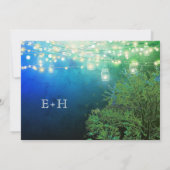 ブルーフォレストメイスンジャールフェアリー結婚ライツ 招待状 (裏面)