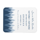 ブルーフォレストレンジウッドランドウェディングデートを保存 マグネット (横)