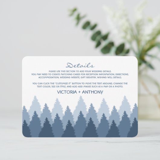 ブルーフォレストレンジウッドランド結婚ズ詳細 エンクロージャーカード (スタンド正面)