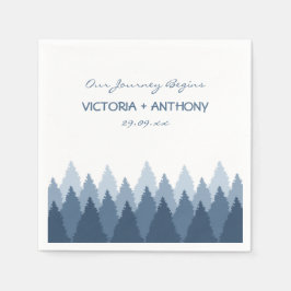 ブルーフォレストレンジウッドランド結婚ズ スタンダードカクテルナプキン