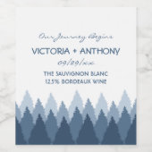 ブルーフォレストレンジウッドランド結婚ズ ワインラベル (シングルラベル)