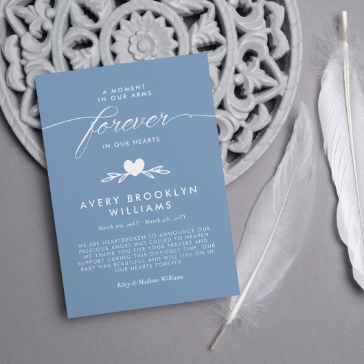 ブルーフォーエバーインザーズハートベビーメモリアル 招待状