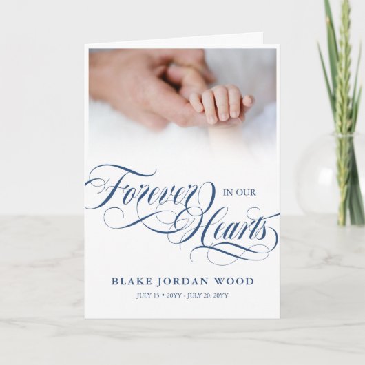 ブルーフォーエバー我々のハート男の赤ちゃん葬儀 プログラム (正面)