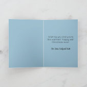 ブルーフォークアートクリスマス サンキューカード (内部)