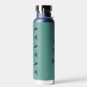 ブルーフォークアートトラウト/サーモン ウォーターボトル (左面)