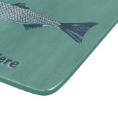 ブルーフォークアートトラウト/サーモン カッティングボード (角)