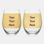 ブルーフォークアートトラウト/サーモン ステムなしワイングラス (裏面)