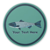 ブルーフォークアートトラウト/サーモン セラミックノブ (正面)