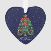 ブルーフォーククリスマスデコレーション オーナメント (正面)