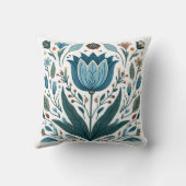 ブルーフォークチューリップ装飾用クッション クッション (裏面)