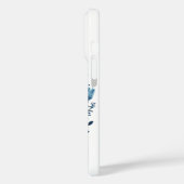 ブルーフォークフローラルパターン Case-Mate iPhoneケース (裏面 / 左)