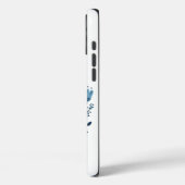 ブルーフォークフローラルパターン Case-Mate iPhoneケース (裏面 / 左)