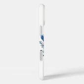 ブルーフォークフローラルパターン Case-Mate iPhoneケース (裏面 / 右)