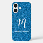 ブルーフォージャラメ文字入りモノグラム 名前入り Case-Mate iPhoneケース (裏面)
