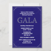 ブルーフォーマルガラ企業のボールパーティー募金 招待状 (正面)