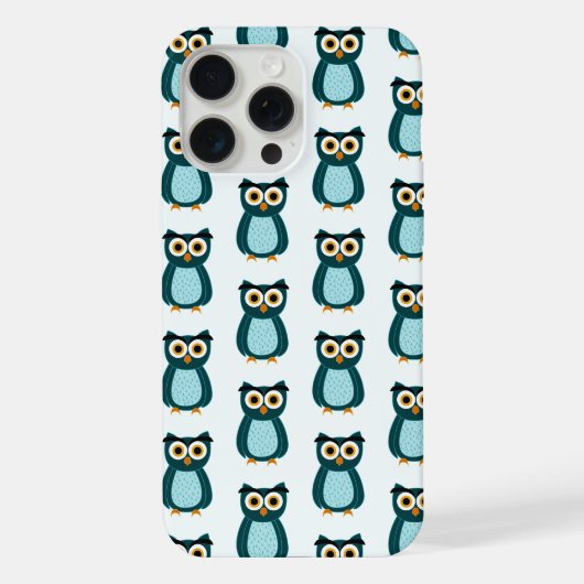 ブルーフクロウイラストレーション iPhoneケース (裏面)