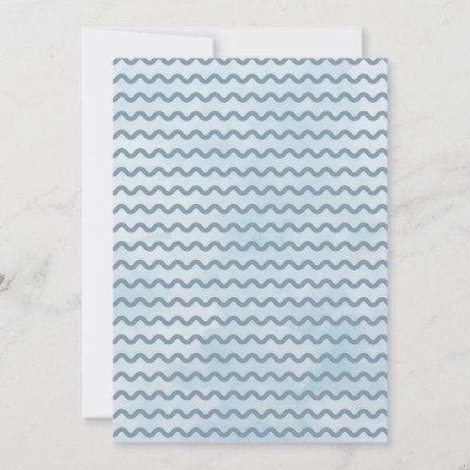 ブルーフクロウフローラベビーシャワー招待状 招待状 (裏面)